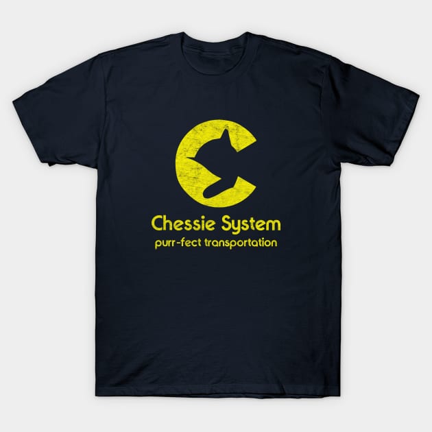 Chessie System - Purr-fect Transportation T-Shirt by Turboglyde